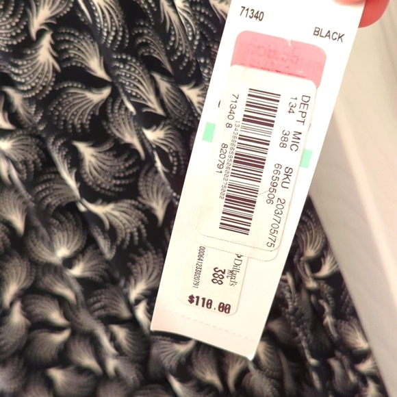 NWT Maggy London Dress 3/4 Sleeve Black and White Size 8 - Picture 4 of 6